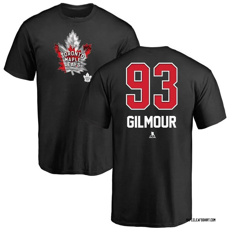 Doug Gilmour Toronto Maple Leafs Men's Black Name and Number Banner Wave T-Shirt -