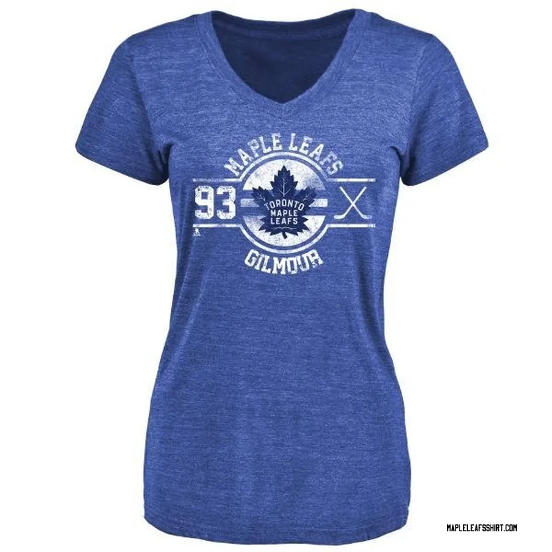 Doug Gilmour Toronto Maple Leafs Women's Royal Insignia Tri-Blend T-Shirt -