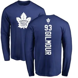 Doug Gilmour Toronto Maple Leafs Youth Royal Backer Long Sleeve T-Shirt -