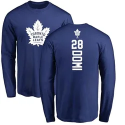 Tie Domi Toronto Maple Leafs Men's Royal Backer Long Sleeve T-Shirt -