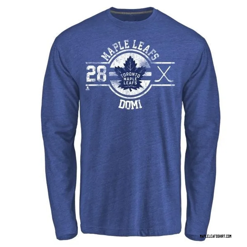 Tie Domi Toronto Maple Leafs Men's Royal Insignia Tri-Blend Long Sleeve T-Shirt -