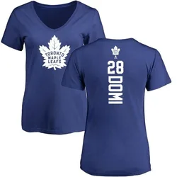 Tie Domi Toronto Maple Leafs Women's Blue Backer T-Shirt -