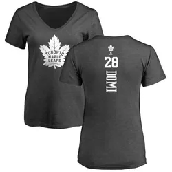 Tie Domi Toronto Maple Leafs Women's Charcoal One Color Backer T-Shirt -