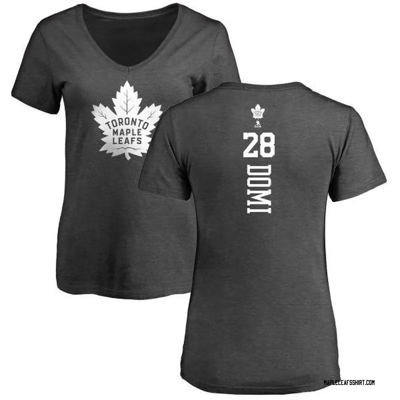 Tie Domi Toronto Maple Leafs Women's Charcoal One Color Backer T-Shirt -