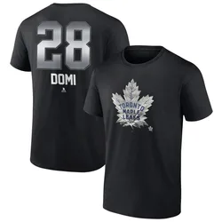 Tie Domi Toronto Maple Leafs Youth Black Midnight Mascot Logo T-Shirt